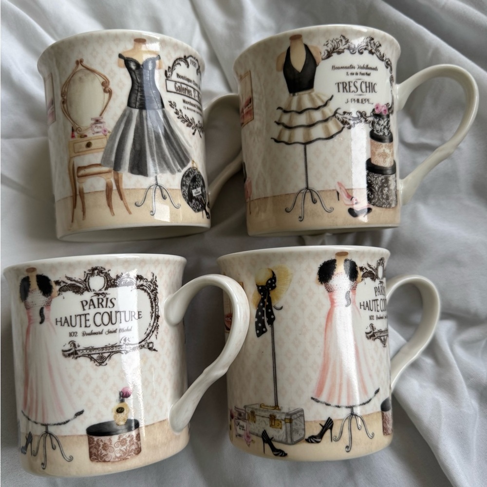 Nostalgia Tres Chic Coffee & Tea Set - Black, White, Pink - Picture 11 of 12